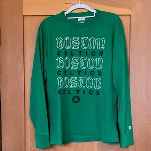 Abercrombie Green Boston Celtics Long Sleeve Shirt